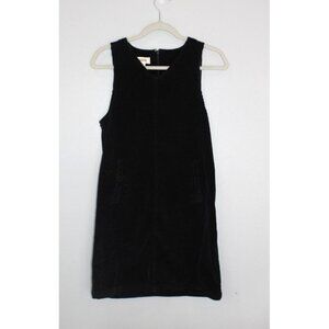 Vintage Talbots Dress Women's Size 4 Black Sleeveless Corduroy Mini Y2k 90's